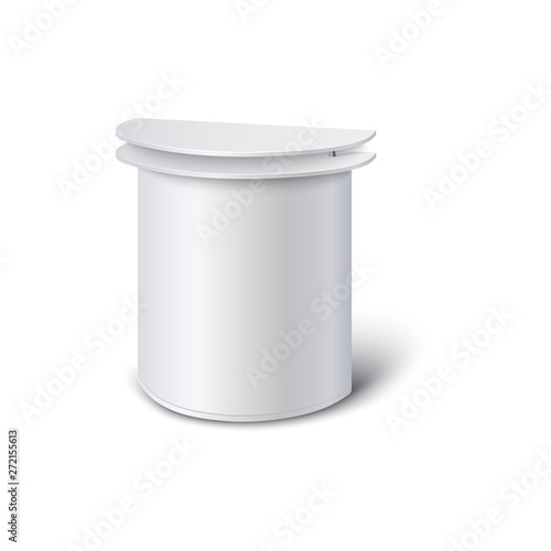 Blank mockup of small promo stand for business event or advertising exhibition