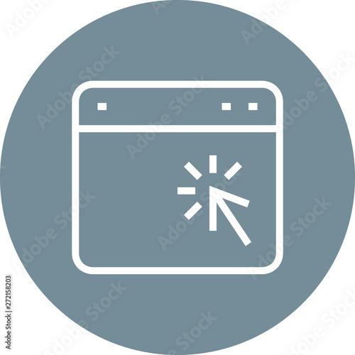 Web Browser Click Outline Icon