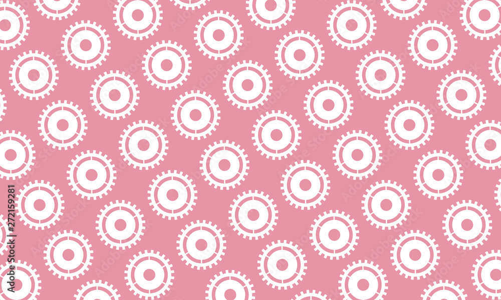 Abstract background of Cogs and gears on pink background. design vector illustration.