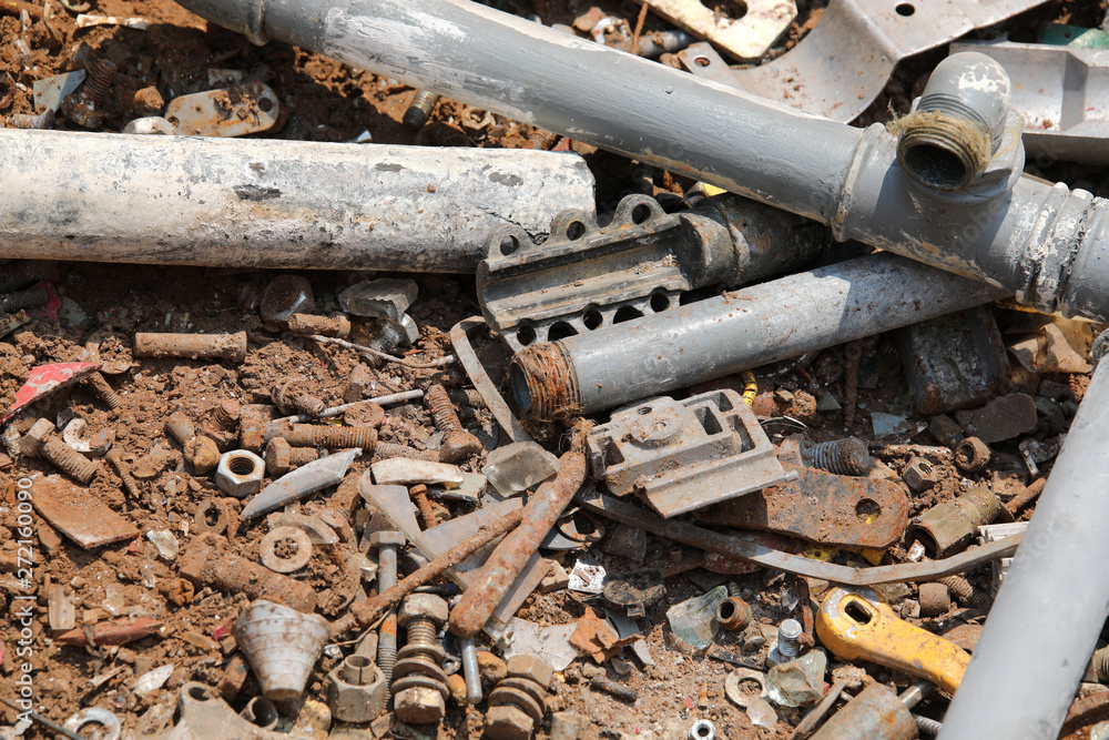 rusty objects in recycling for the separate collection of recycl rusty objects in recycling for the separate collection of recycl
