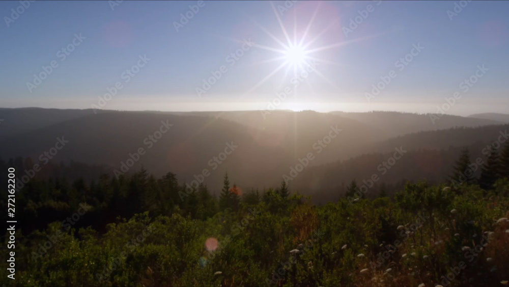 sunset in mountains