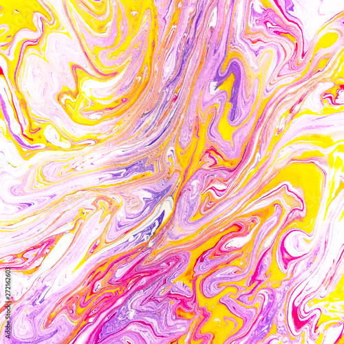 Color watercolor stains and waves on paper. Colored background for design  posters  presentations and other artwork. Marble and splash texture.