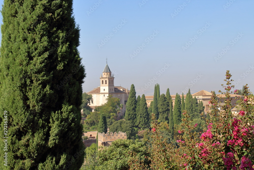 view of granada from the alhambra, spain