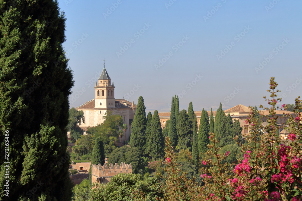 view of granada from the alhambra, spain