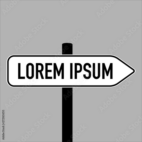 isolated sign displaying name of the place