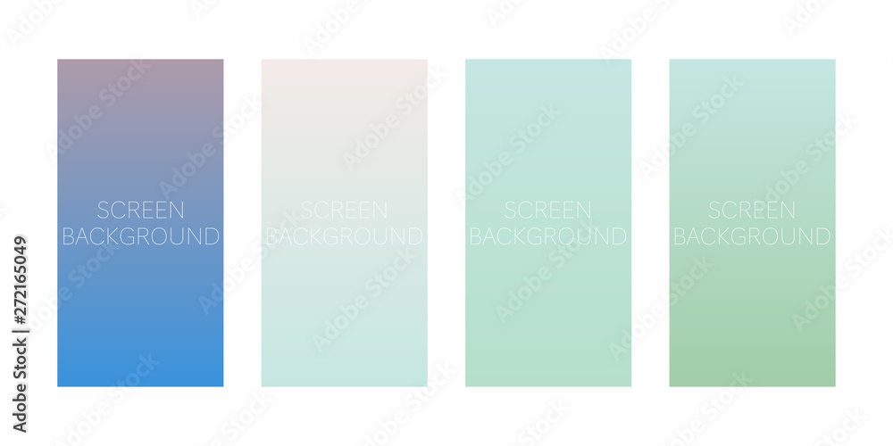 Fototapeta premium set of gradient backgrounds for device screen