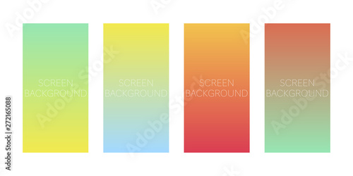 set of gradient backgrounds for device screen © Passatic
