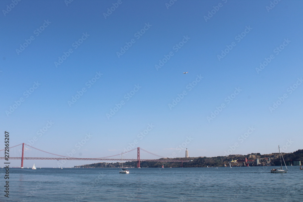 Naklejka premium Tagus River in Lisbon, Portugal