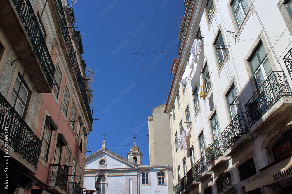 alfama neighborhood, lisbon, portugal
