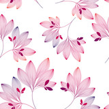 Seamless pattern with abstract leaves and branches. Abstract floral background for wallpaper, wrapping paper, packaging.