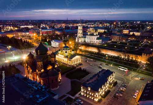 Tula Kremlin and Assumption Cathedral at night