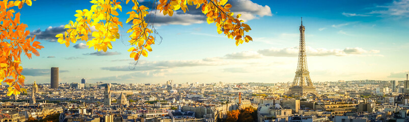 Papier peint photo Paris Tour Eiffel et paysage urbain parisien  © neirfy