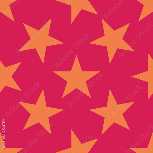 Seamless pattern with stars on white background. Vector illustration.