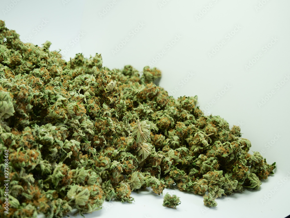 Cannabis Nahaufnahme, getrocknete Blüten Cannabis Nahaufnahme, getrocknete Blüten