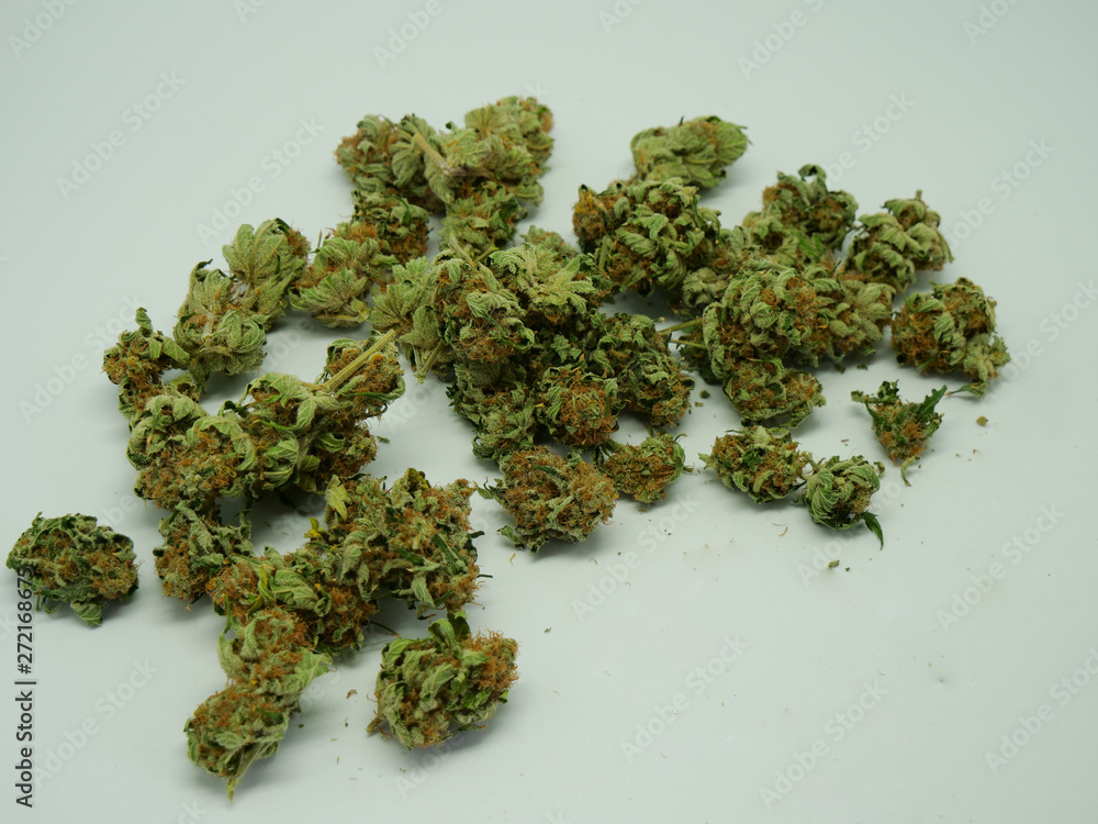 Cannabis Nahaufnahme, getrocknete Blüten Cannabis Nahaufnahme, getrocknete Blüten