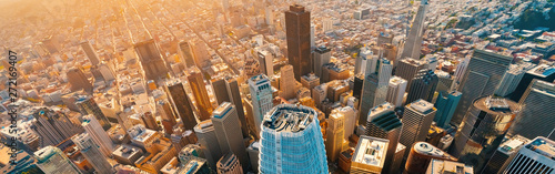 Downtown San Francisco aerial view of skyscrapers photo