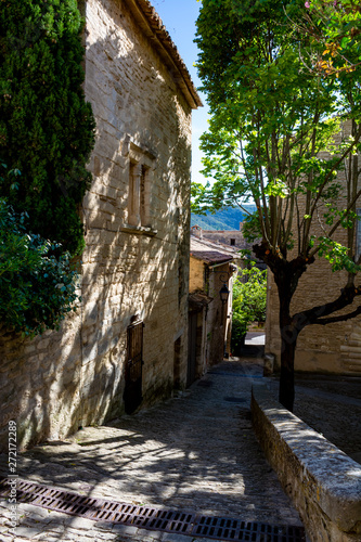 View on traditional and medieval houses in Provence, South of France, vacation and tourist destination