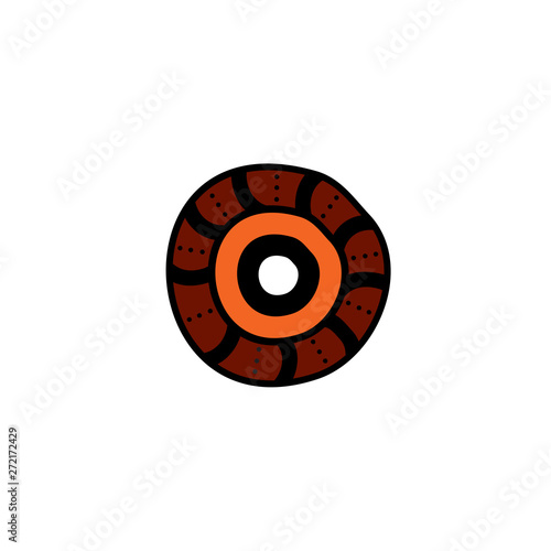 Aboriginal art icon logo design vector template