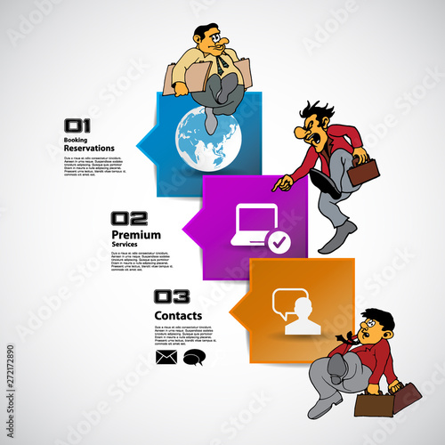 Business infographic elements data visualization vector design