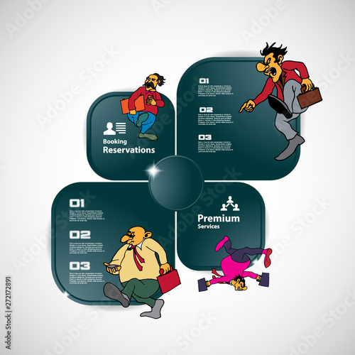 Business infographic elements data visualization vector design