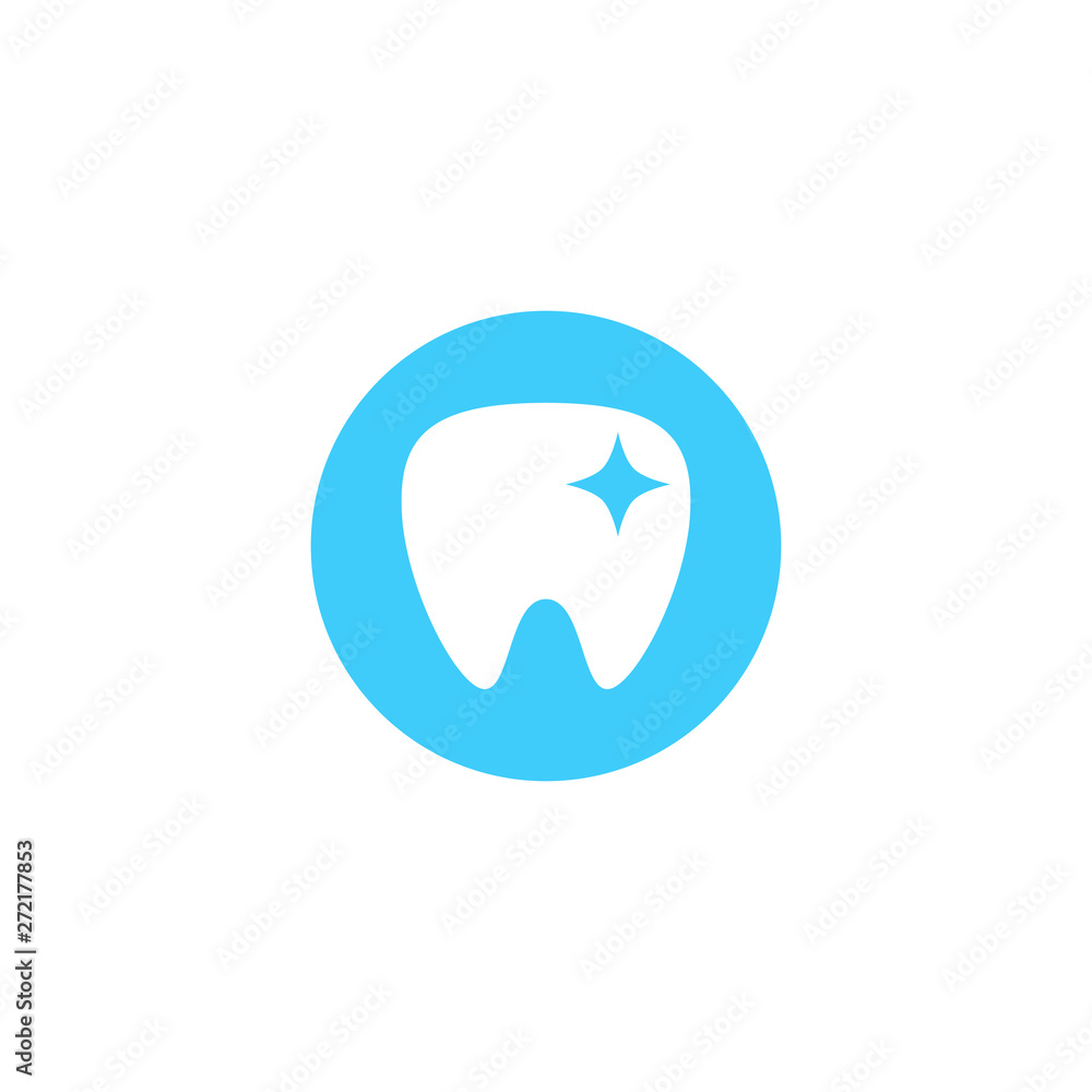 Modern Unique Tooth Dental Health Icon Logo with Blue Color for Pediatric Dentistry Family Dentist and High End Look Modern Unique Tooth Dental Health Icon Logo with Blue Color for Pediatric Dentistry Family Dentist and High End Look