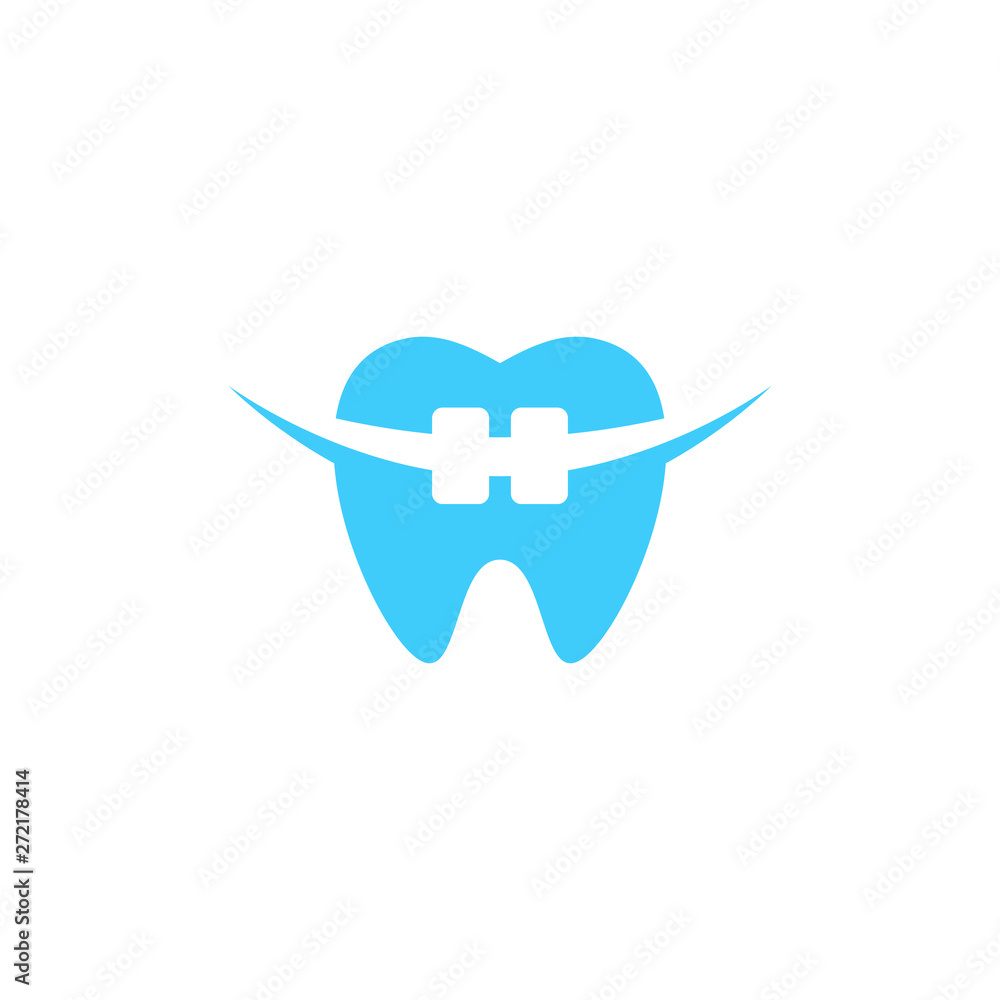 Modern Unique Tooth Dental Health Icon Logo with Blue Color for Pediatric Dentistry Family Dentist and High End Look Modern Unique Tooth Dental Health Icon Logo with Blue Color for Pediatric Dentistry Family Dentist and High End Look
