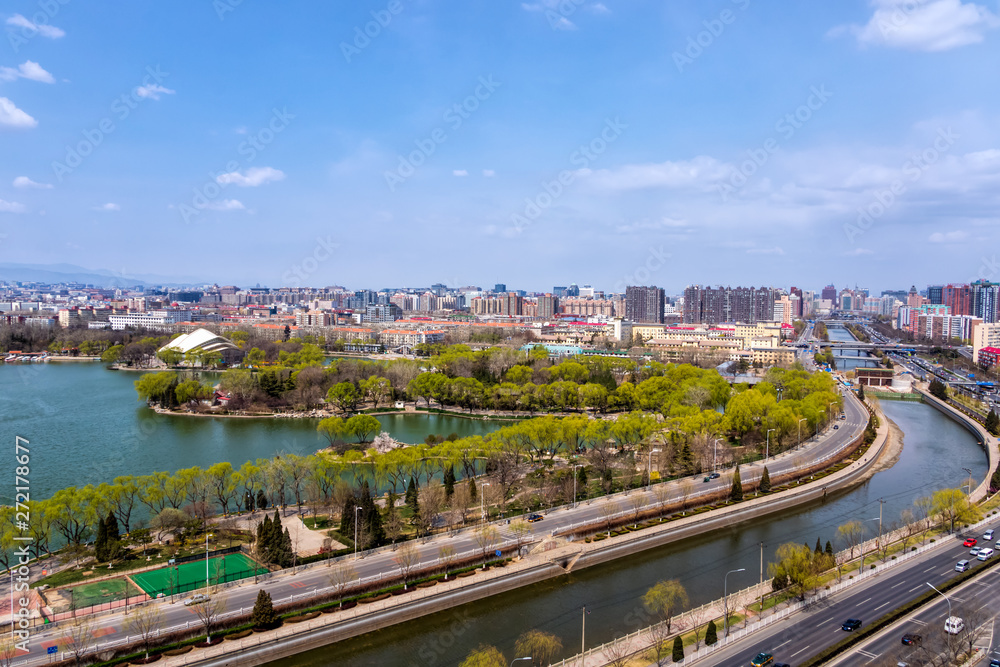 View at Langton Lake and Park area part of Tiejiangying Residential District