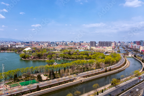 View at Langton Lake and Park area part of Tiejiangying Residential District