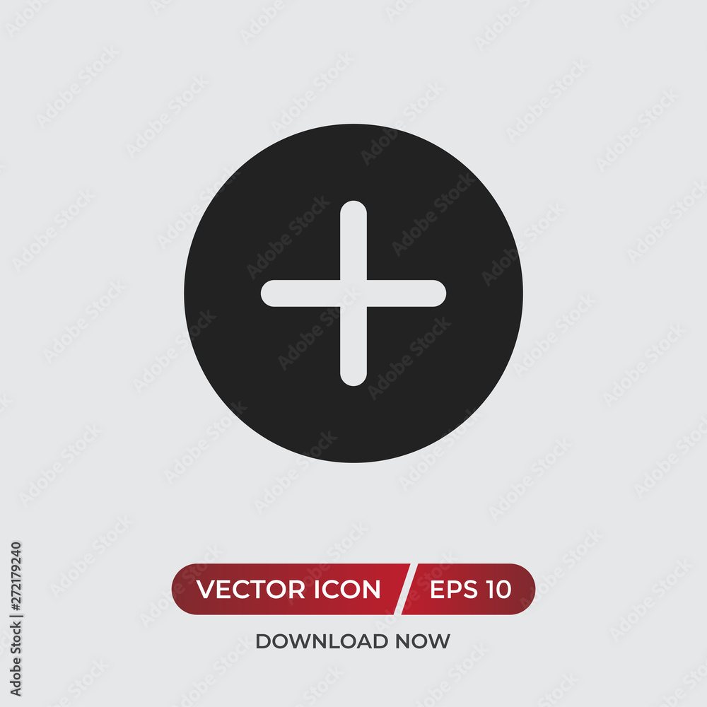 Plus vector icon, add symbol in modern design style for web site and mobile app Plus vector icon, add symbol in modern design style for web site and mobile app