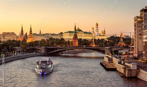 Photography Moscow Kremlin at sunset, Russia