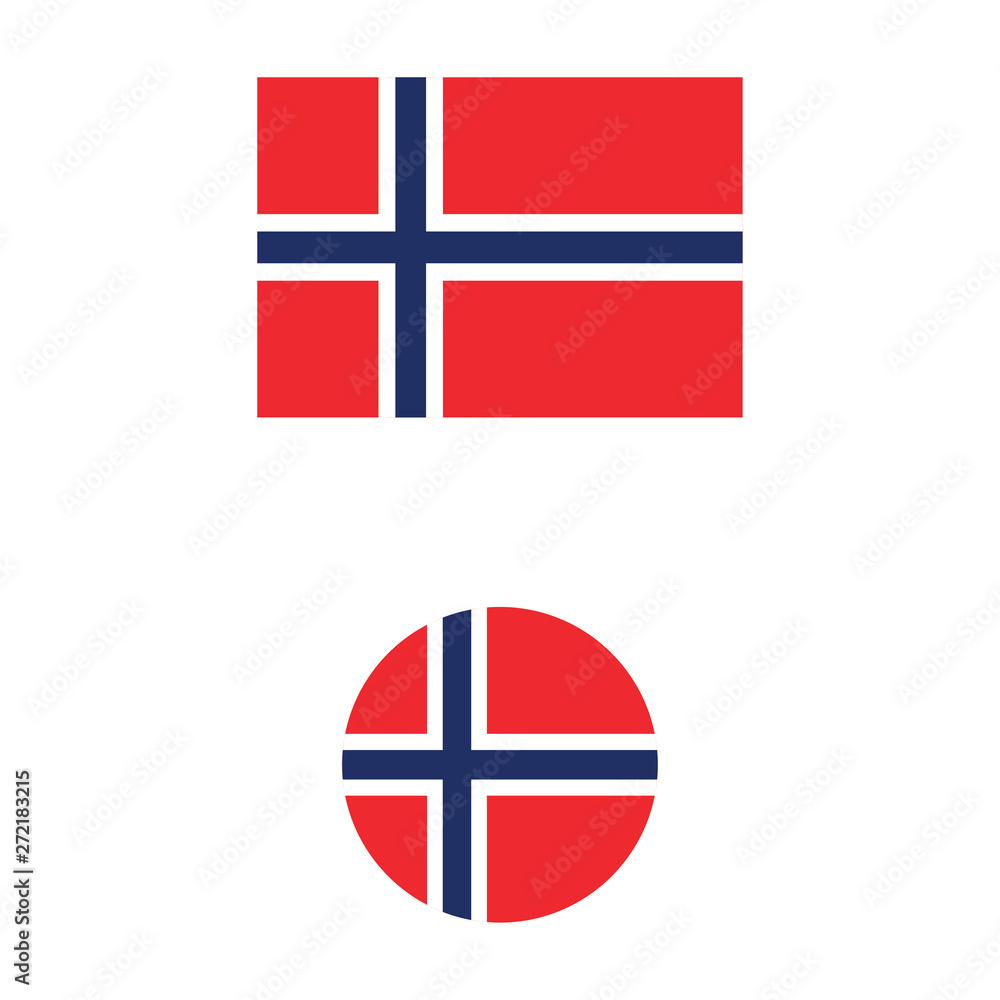 Obraz premium vector illustration of Norway flag sign symbol