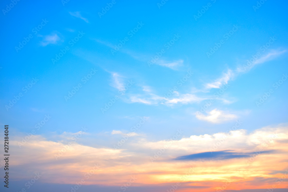 Soft white cloud and blue sky background