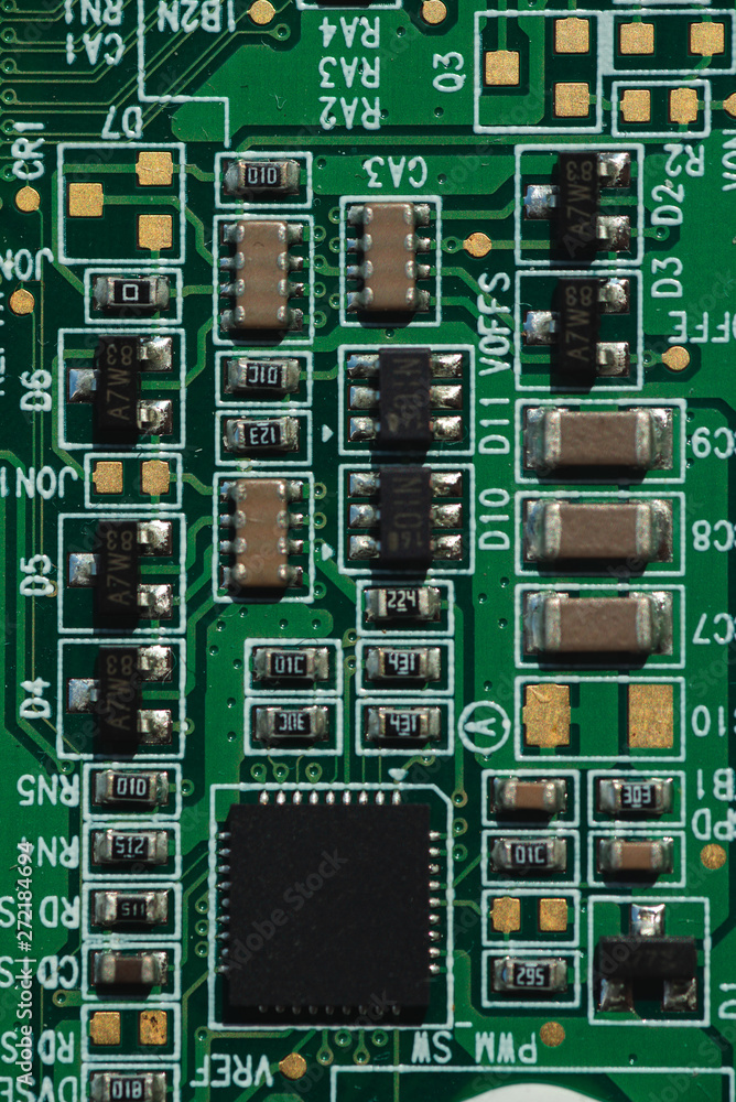 Macro photo of laptop chip with space for writing Macro photo of laptop chip with space for writing