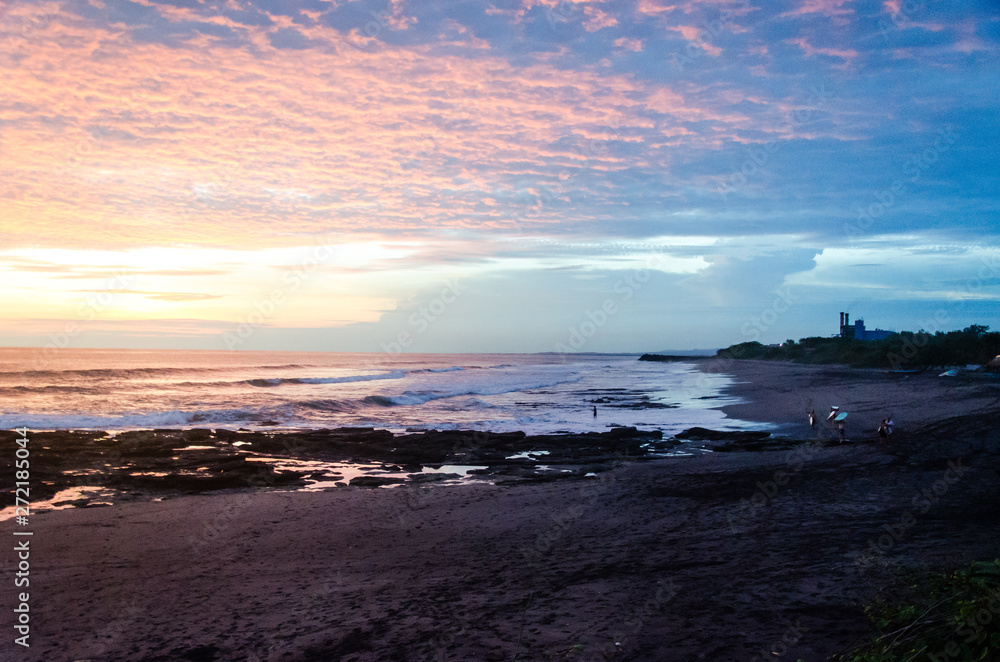 Sunset over the sea