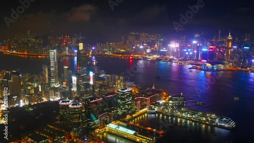 Wallpaper Mural Time lapse beautiful building architecture around cityscape of hong kong city Torontodigital.ca