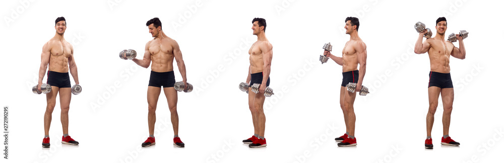 Muscular man isolated on the white background Muscular man isolated on the white background