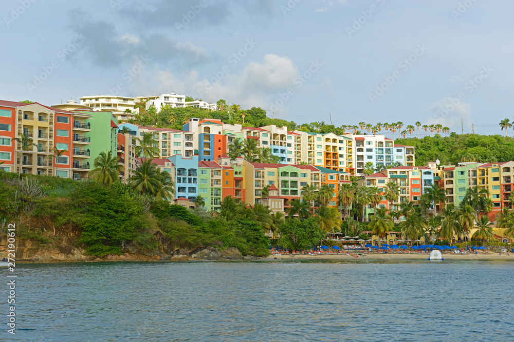 Luxury hotel at Long Bay in Charlotte Amalie, Saint Thomas, US Virgin Islands, USA.