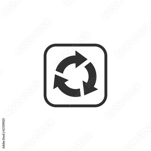 Rotation icon vector. Repeat or reload symbol icon illustration. . Rotate arrow logo design inspiration