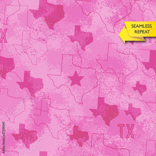 Texas Seamless Repeat Pink