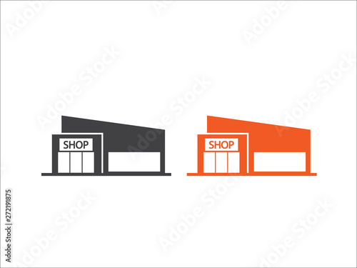 Shop or store, supermarket icon vector isolated on white background.