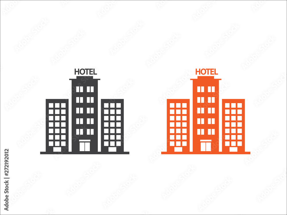 Hotel icon vector isolated on whitebackground Hotel icon vector isolated on whitebackground