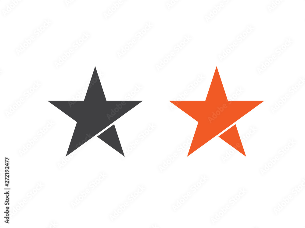 Star design Icon vector isolated on white background. Star design Icon vector isolated on white background.