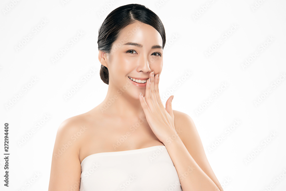 Beautiful Young Asian Woman with Clean Fresh Skin, Beautiful Young Asian Woman with Clean Fresh Skin,
