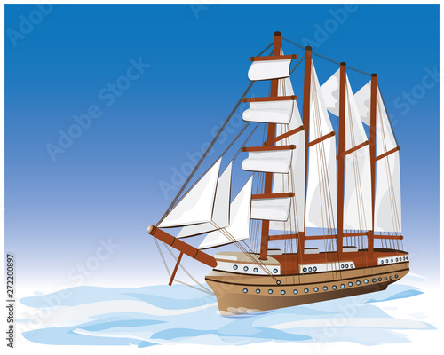Viking ship vector design