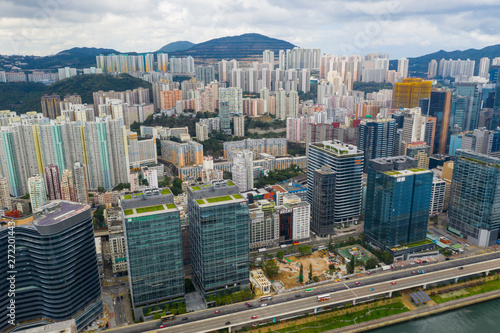 Aerial view of Hong Kong city