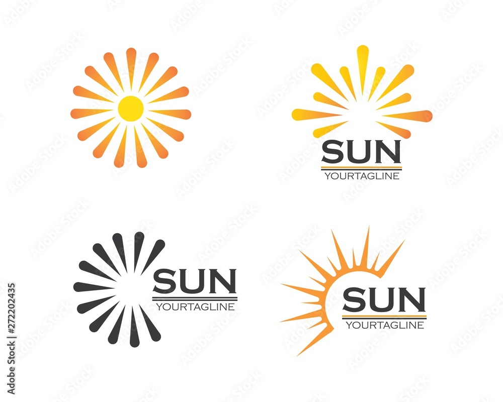 Fototapeta premium sun ilustration logo vector icon
