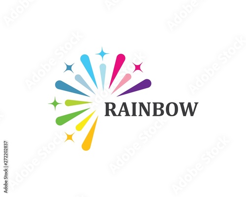 rainbow logo icon vector template