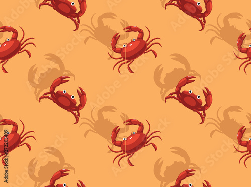 Crab Cute Background Seamless Wallpaper © bullet_chained