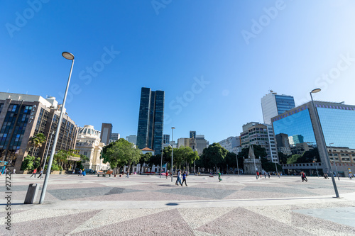 RIO DE JANEIRO - BRAZIL, June 07, 2019: View of new Praca Quinze (fifteen square) in Rio de Janeiro