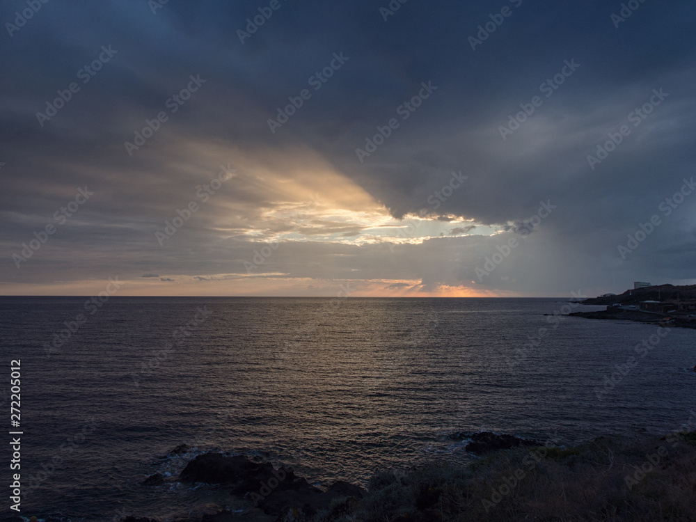 Naklejka premium Sea and sunset in Pantelleria, Sicily, Italy
